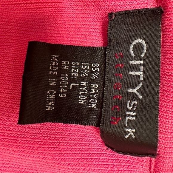 🩷5/$10 CITY silk 3/4 sleeve pink top size L - Picture 6 of 7